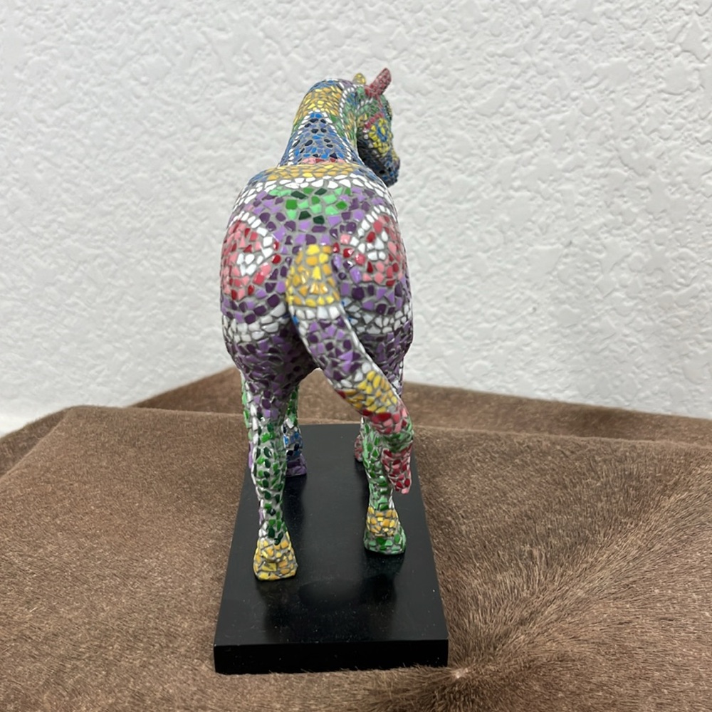 The Trail of Painted Ponies Caballo Brillante 1456 Horse Mosaic Bead Sculpture - Picture 5 of 6